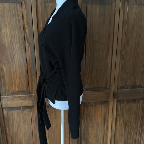 Rails Darya Sweater Ribbed Wrap Black Small NWT $238 - Picture 12 of 14